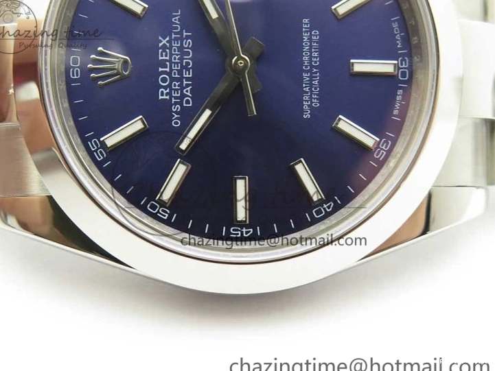 0204 DateJust II 126334 41mm SS BP 1:1 Best Edition Blue Dial Sticks Makers on Oyster Bracelet Bright 3322